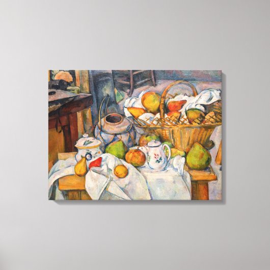 Toile Paul Cezanne - Nature morte avec panier (Recto)
