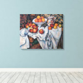 Toile Paul Cezanne - Nature morte, pommes et oranges (Insitu (Plancher de Bois))