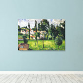 Toile Paul Cezanne - Paysage avec ligne de flottaison, (Insitu (Plancher de Bois))