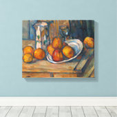 Toile Paul Cezanne - Vie morte avec Jug de Lait et Fruit (Insitu (Plancher de Bois))