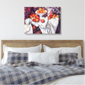 Toile Paul Cezanne - Vie morte avec pommes et oranges (Insitu(Chambre))