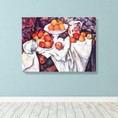 Toile Paul Cezanne - Vie morte avec pommes et oranges (Insitu (Plancher de Bois))