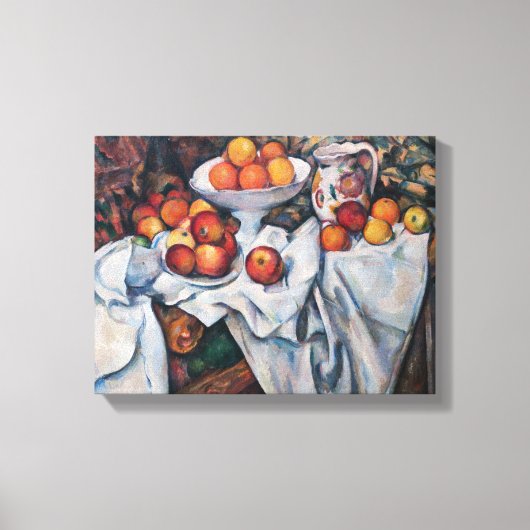 Toile Paul Cezanne - Vie morte, Pommes et Oranges (Recto)