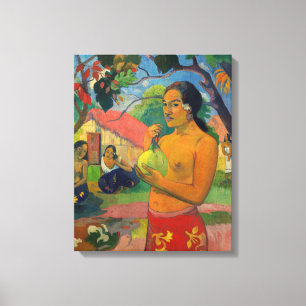 Toile Paul Gauguin - Femme tenant un Fruit