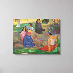 Toile Paul Gauguin - La Conversation / Les Parau Parau