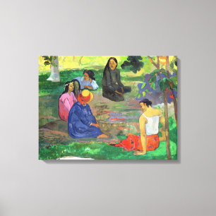 Toile Paul Gauguin Les Parau Parau, ou conversation,
