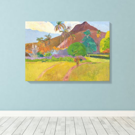 Toile Paul Gauguin - Paysage tahitien (Insitu (Plancher de Bois))