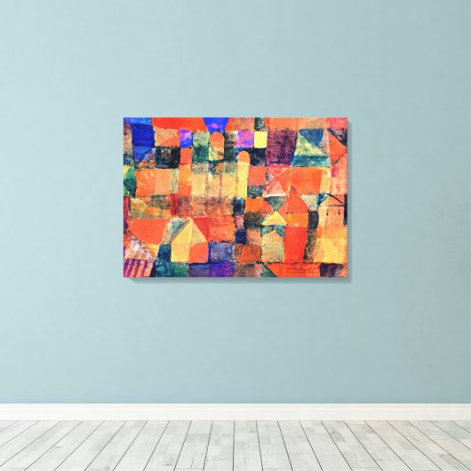 Toile Paul Klee - City with the Three Domes (Insitu (Plancher de Bois))