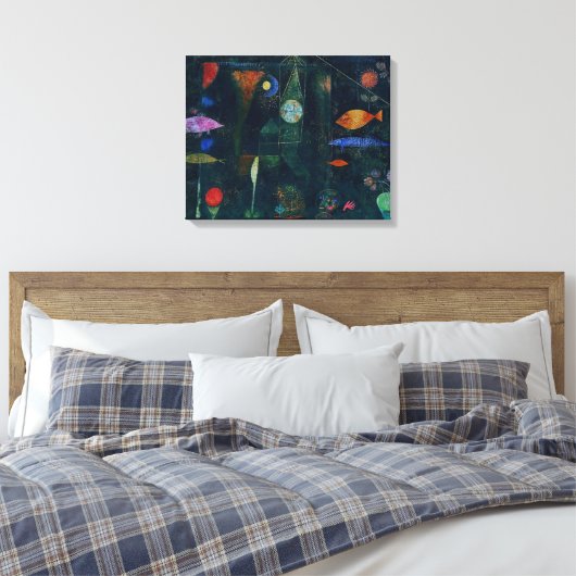 Toile Paul Klee Fish Magic Peinture Abstraite Art graphi (Insitu(Chambre))
