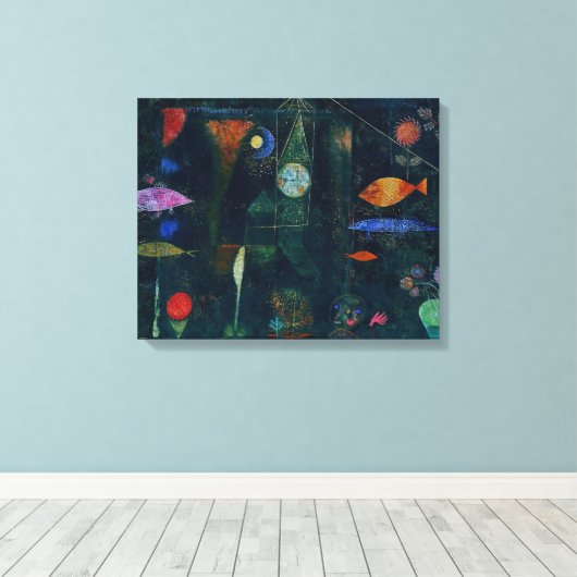 Toile Paul Klee Fish Magic Peinture Abstraite Art graphi (Insitu (Plancher de Bois))