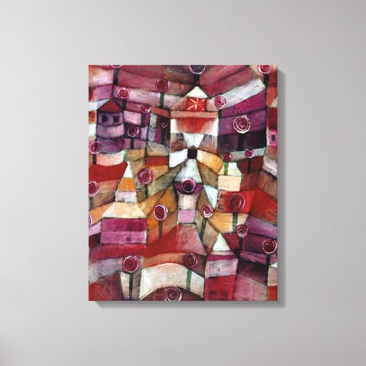 Toile Paul Klee Jardin Rose (Recto)