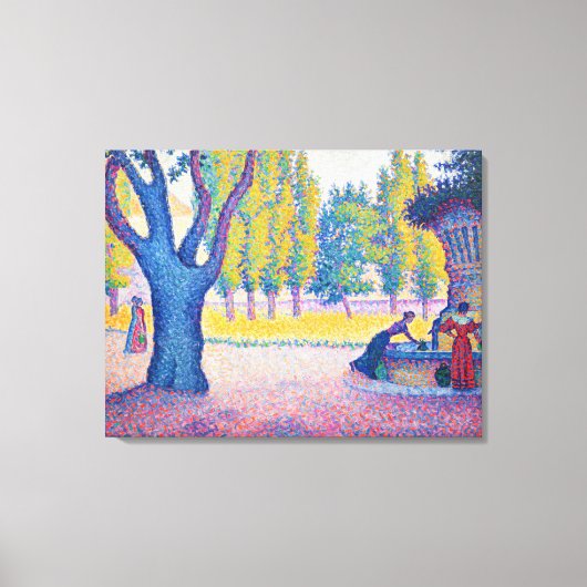 Toile Paul Signac - Fontaine des Lices, Saint-Tropez (Recto)