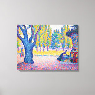 Toile Paul Signac - Saint-Tropez, Fontaine des Lices