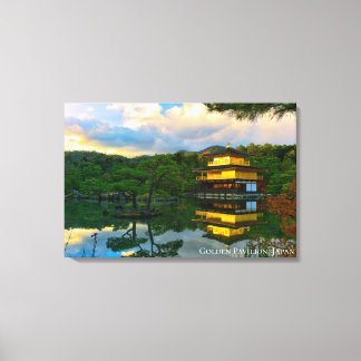 Toile Pavillon d'or Kyoto Japon Temple Reflet