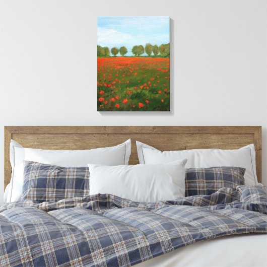 Toile Pavot Fields Giclee (Insitu(Chambre))