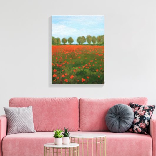 Toile Pavot Fields Giclee (Insitu(Salon))