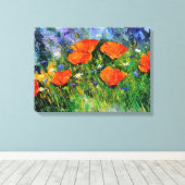 Toile Pavot orange 79 (Insitu (Plancher de Bois))