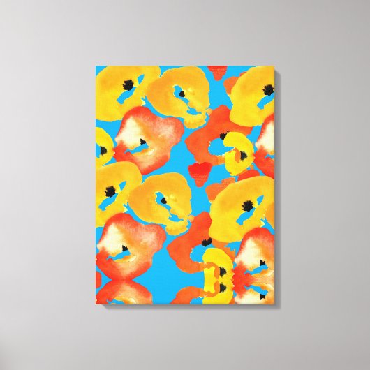 Toile Pavot rouge et orange (Recto)