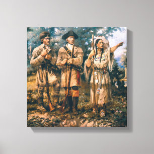 Toile Paxson Vintage Lewis & Clark à Three Forts