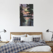Toile Payette Lake, ID - Evintide sur la scène du lac (Insitu(Chambre))