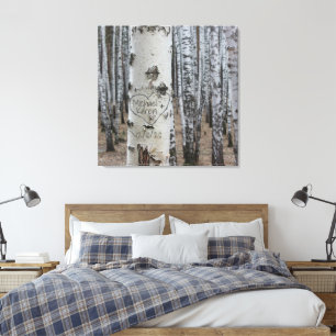 Toile Pays personnalisé Noms sculptés rustiques dans le