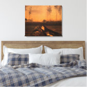 Toile Paysage à Dusk par Vincent van Gogh (Insitu(Chambre))