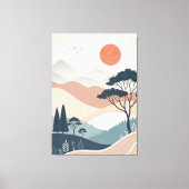 Toile paysage abstrait boho (Recto)