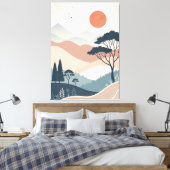 Toile paysage abstrait boho (Insitu(Chambre))