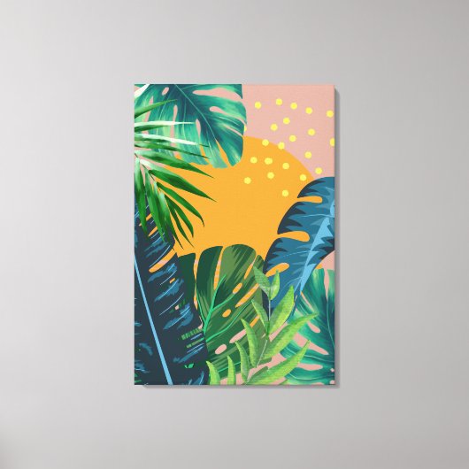 Toile Paysage Abstrait de Coucher de Soleil Tropical Jun (Recto)