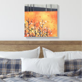 Toile Paysage Abstrait Orange Art (Insitu(Chambre))