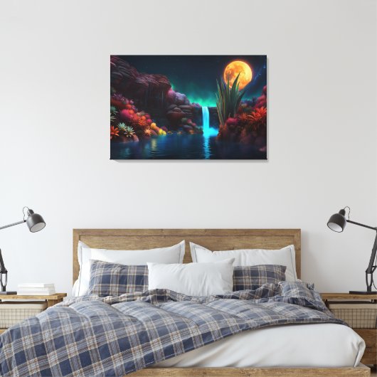 Toile Paysage Alien Lune de cascade (Insitu(Chambre))