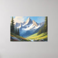 Paysage alpin Aquarelle Art