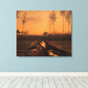 Toile Paysage au crépuscule par Vincent van Gogh