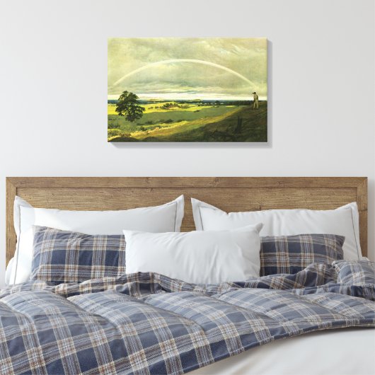 Toile Paysage avec arc-en-ciel (par Caspar David Friedri (Insitu(Chambre))