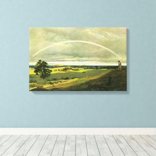 Toile Paysage avec arc-en-ciel (par Caspar David Friedri (Insitu (Plancher de Bois))