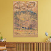 Toile Paysage avec charretier (Insitu(Salon))