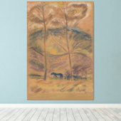 Toile Paysage avec charretier (Insitu (Plancher de Bois))