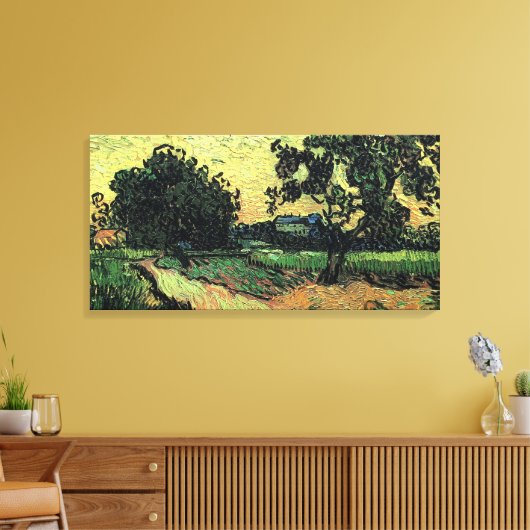 Toile Paysage avec Château d'Auvers par Vincent van Gogh (Insitu(Salon))