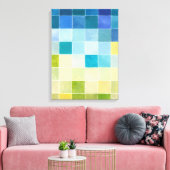 Toile Paysage avec des Carrés multicolores (Insitu(Salon))