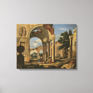 Toile Paysage avec des ruines, 1673