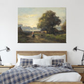 Toile Paysage avec fermes, Jan van der Linde, 1874 (Insitu(Chambre))