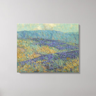 Toile Paysage avec fleurs bleues (par Granville Redmond)
