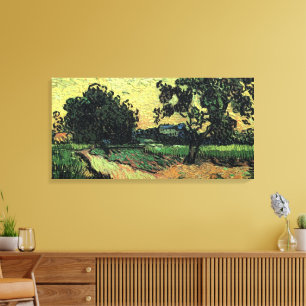 Toile Paysage avec le château d'Auvers par Vincent van G
