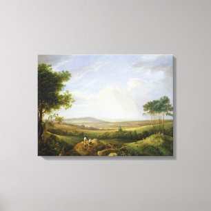 Toile Paysage avec les figures (huile sur le panneau)