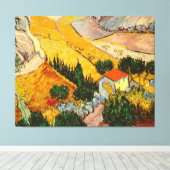 Toile Paysage avec Maison et PloughmaVincent van Gogh (Insitu (Plancher de Bois))