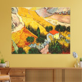 Toile Paysage avec Maison et PloughmaVincent van Gogh (Insitu(Salon))