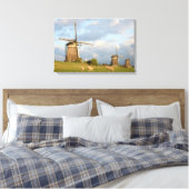 Toile Paysage avec moulins à vent et moutons (Insitu(Chambre))