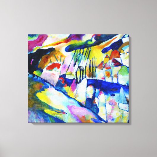 Toile Paysage avec pluie par Wassily Kandinsky (Recto)