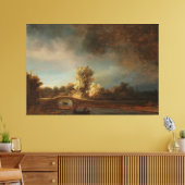 Toile Paysage avec pont de pierre, Rembrandt van Rijn (Insitu(Salon))