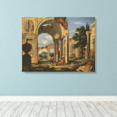 Toile Paysage avec ruines, 1673 (Insitu (Plancher de Bois))